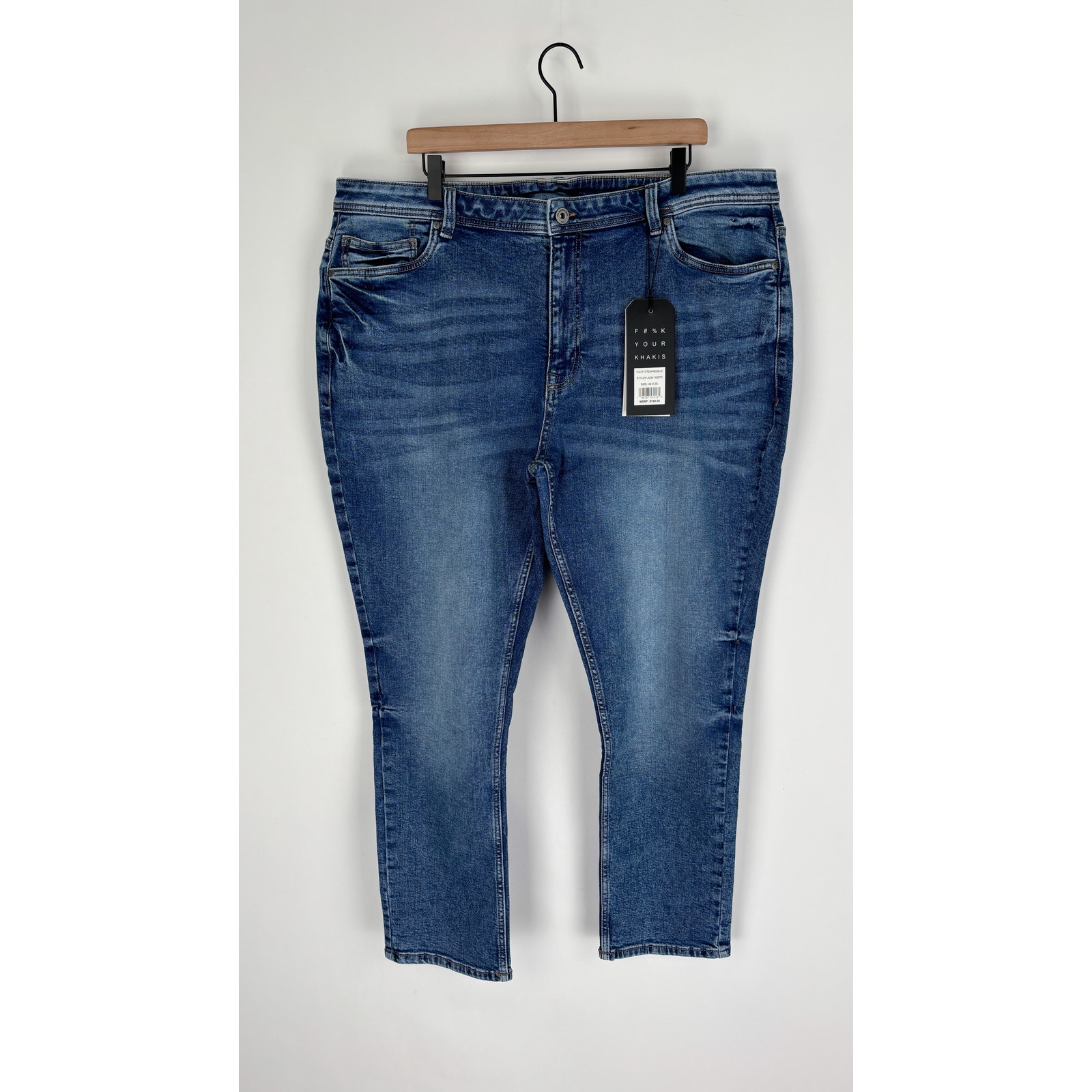 The Perfect Jean Nyc 99% Cotton Slim Fit Denim Jeans Mens Size 42x30 New Strea — image 4 of 8